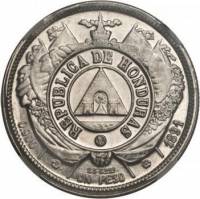 (№1883km52) Монета Гондурас 1883 год 1 Peso